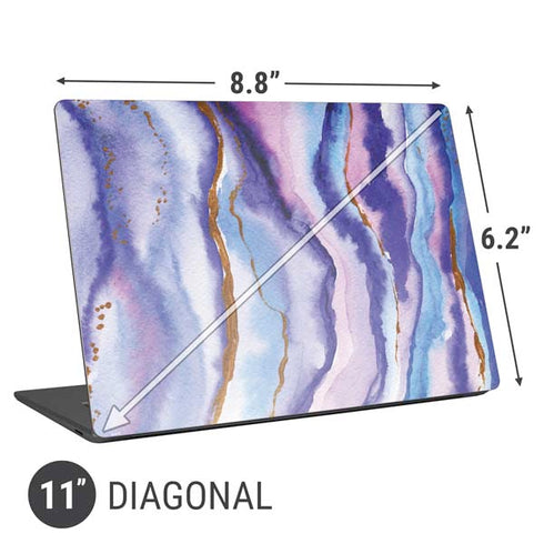 Blue Violet Watercolor Geode Universal Laptop 11in (8.8 x 6.2in) Skin